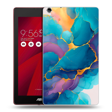 Силиконовый чехол на ASUS ZenPad C 7.0 с принтом Мрамор блестки