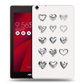 Силиконовый чехол на ASUS ZenPad C 7.0 с принтом Y2K сердечки