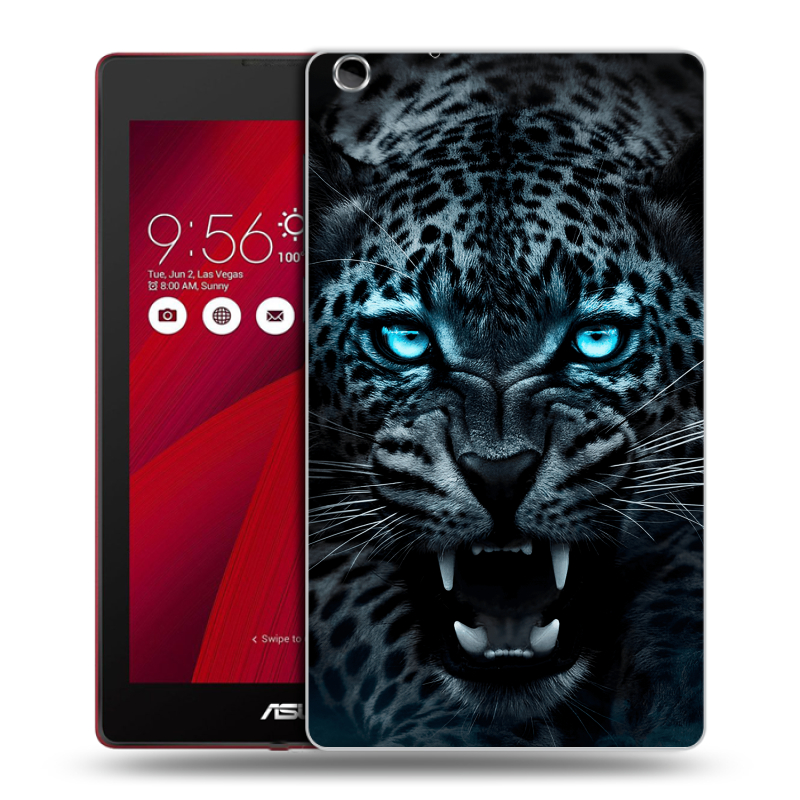 Силиконовый чехол на ASUS ZenPad C 7.0 с принтом Темный леопард Силиконовый чехол на ASUS ZenPad C 7.0 с принтом Темный леопард