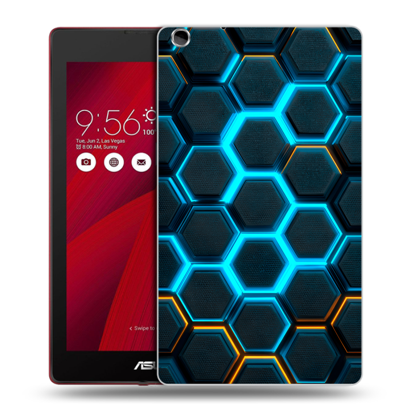 Силиконовый чехол на ASUS ZenPad C 7.0 с принтом Неоновые соты Силиконовый чехол на ASUS ZenPad C 7.0 с принтом Неоновые соты