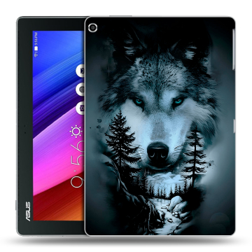 Силиконовый чехол на планшета ASUS ZenPad 10 с принтом Лесной волк Силиконовый чехол на планшета ASUS ZenPad 10 с принтом Лесной волк