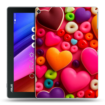 Силиконовый чехол на ASUS ZenPad 10 с принтом Сердечки Силиконовый чехол на ASUS ZenPad 10 с принтом Сердечки