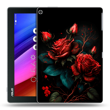 Силиконовый чехол на ASUS ZenPad 10 с принтом Розы красные Силиконовый чехол на ASUS ZenPad 10 с принтом Розы красные
