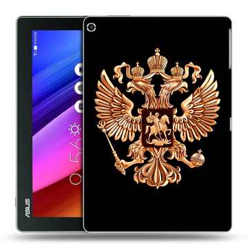 Силиконовый чехол на ASUS ZenPad 10 с принтом Герб России золотой