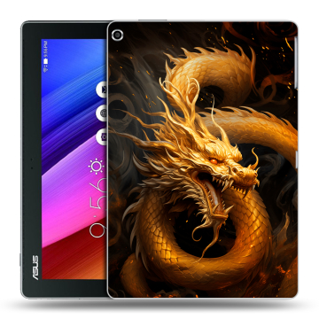Силиконовый чехол на ASUS ZenPad 10 с принтом Золотой дракон