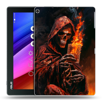 Силиконовый чехол на ASUS ZenPad 10 с принтом Скелет и карты Силиконовый чехол на ASUS ZenPad 10 с принтом Скелет и карты