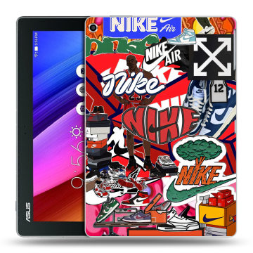 Силиконовый чехол на ASUS ZenPad 10 с принтом Найк Nike яркий Силиконовый чехол на ASUS ZenPad 10 с принтом Найк Nike яркий