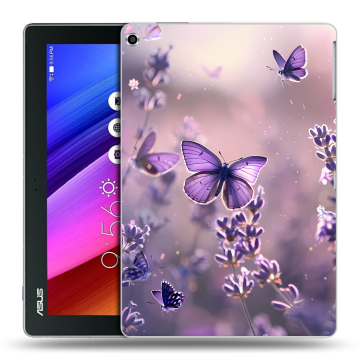 Силиконовый чехол на ASUS ZenPad 10 с принтом бабочки и лаванда Силиконовый чехол на ASUS ZenPad 10 с принтом бабочки и лаванда