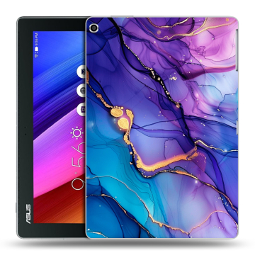 Силиконовый чехол на ASUS ZenPad 10 с принтом синий мрамор Силиконовый чехол на ASUS ZenPad 10 с принтом синий мрамор