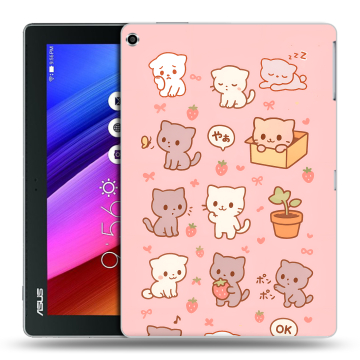 Силиконовый чехол на ASUS ZenPad 10 с принтом Hello Kitty Хелоу Кити