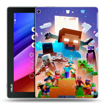 Силиконовый чехол на ASUS ZenPad 10 с принтом Майнкрафт Minecraft