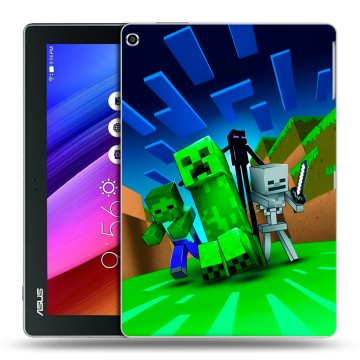 Силиконовый чехол на ASUS ZenPad 10 с принтом Майнкрафт