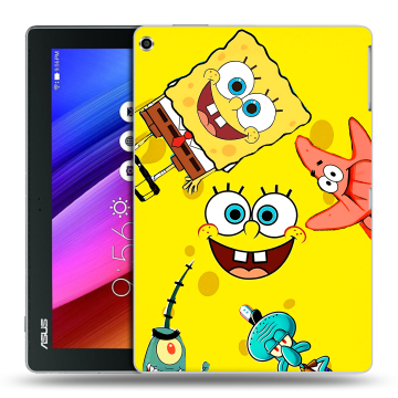 Силиконовый чехол на ASUS ZenPad 10 с принтом Спанч боб Спанчбоб