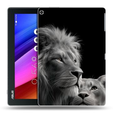 Силиконовый чехол на ASUS ZenPad 10 с принтом Лев кошки
