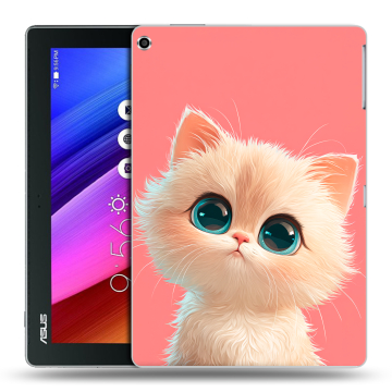Силиконовый чехол на ASUS ZenPad 10 с принтом Розовый котенок