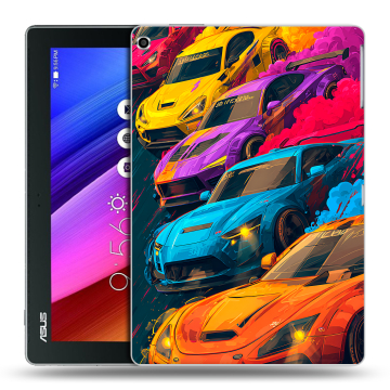 Силиконовый чехол на ASUS ZenPad 10 с принтом Тачки