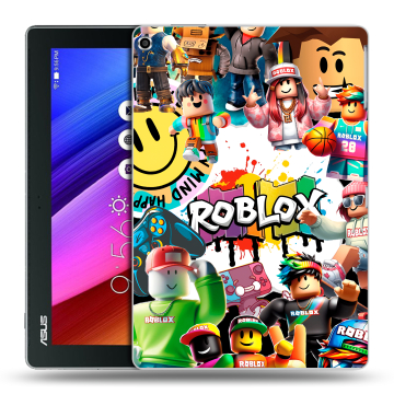 Силиконовый чехол на ASUS ZenPad 10 с принтом Roblox Роблокс
