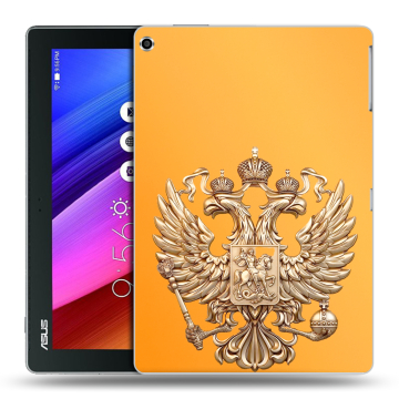 Силиконовый чехол на ASUS ZenPad 10 с принтом Герб Флаг России