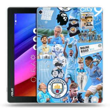 Силиконовый чехол на ASUS ZenPad 10 с принтом Man City Манчестер Сити