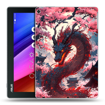 Силиконовый чехол на ASUS ZenPad 10 с принтом Дракон Японский Силиконовый чехол на ASUS ZenPad 10 с принтом Дракон Японский