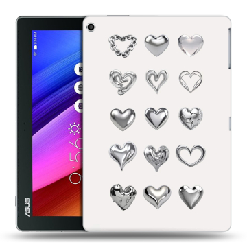 Силиконовый чехол на ASUS ZenPad 10 с принтом Y2K сердечки Силиконовый чехол на ASUS ZenPad 10 с принтом Y2K сердечки