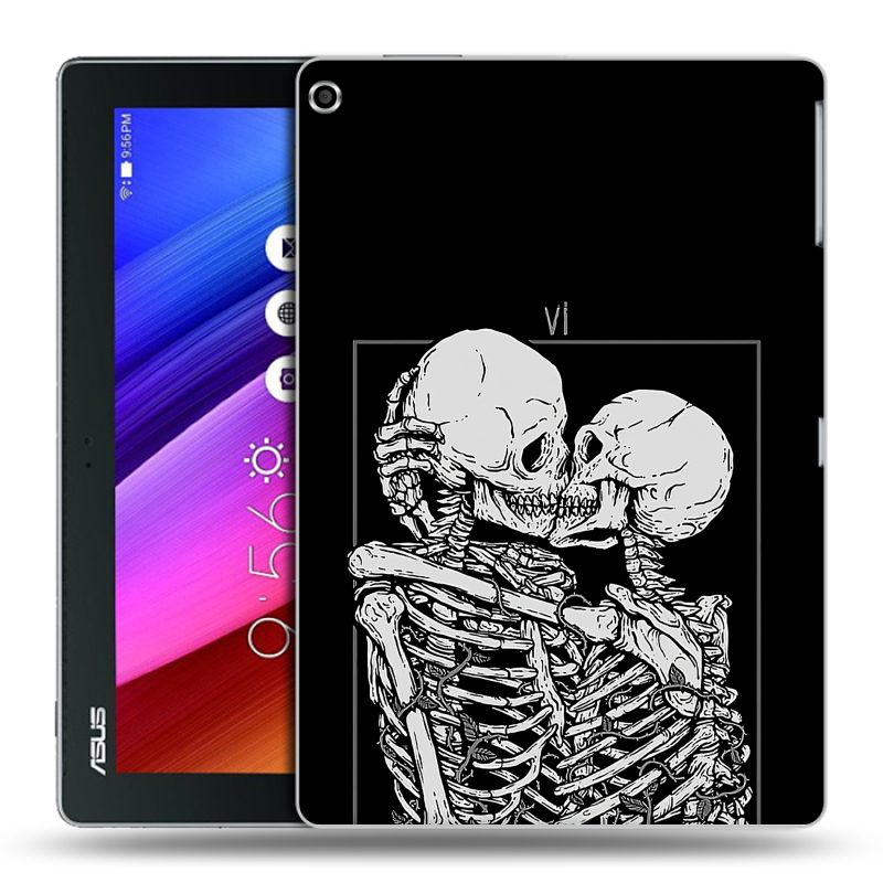 Силиконовый чехол на ASUS ZenPad 10 с принтом Поцелуй скелетов Силиконовый чехол на ASUS ZenPad 10 с принтом Поцелуй скелетов