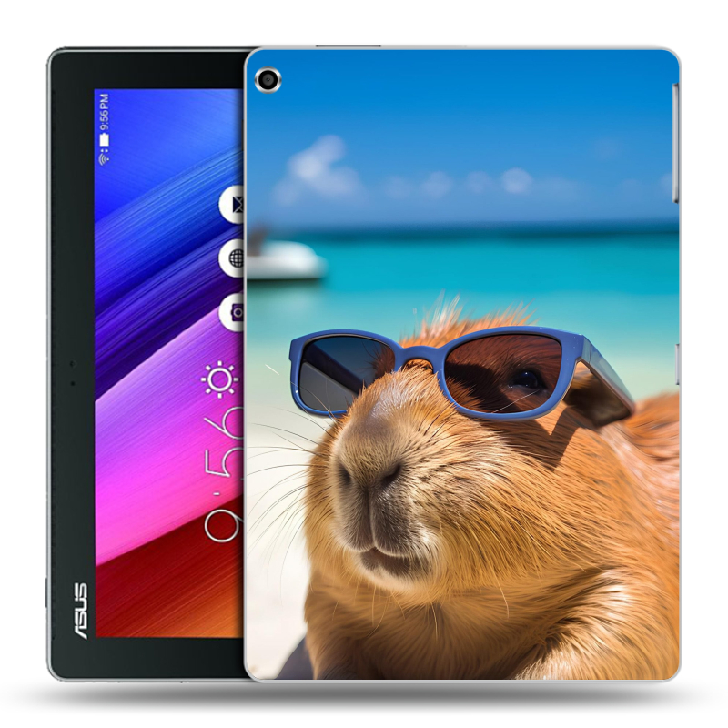 Силиконовый чехол на планшета ASUS ZenPad 10 с принтом Капибара Силиконовый чехол на планшета ASUS ZenPad 10 с принтом Капибара