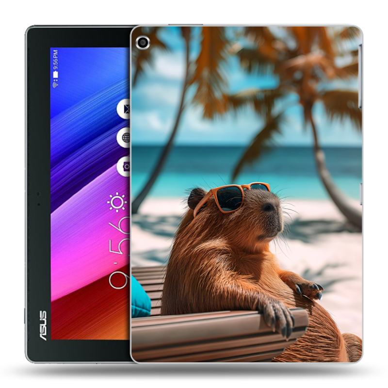 Силиконовый чехол на ASUS ZenPad 10 с принтом Капибара Силиконовый чехол на ASUS ZenPad 10 с принтом Капибара
