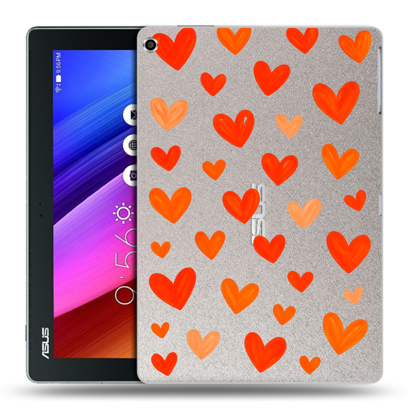 Силиконовый чехол на ASUS ZenPad 10 с принтом Сердечки Силиконовый чехол на ASUS ZenPad 10 с принтом Сердечки