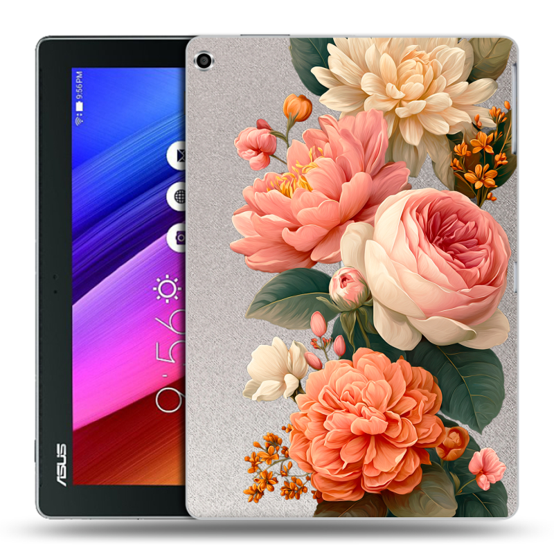 Силиконовый чехол на ASUS ZenPad 10 с принтом цветы Силиконовый чехол на ASUS ZenPad 10 с принтом цветы