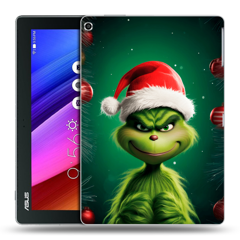 Силиконовый чехол на планшета ASUS ZenPad 10 с принтом Гринч Новый год Рождество Силиконовый чехол на планшета ASUS ZenPad 10 с принтом Гринч Новый год Рождество