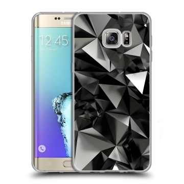 Пластиковый чехол на Samsung Galaxy S6 Edge Plus с принтом Черные кристаллы Пластиковый чехол на Samsung Galaxy S6 Edge Plus с принтом Черные кристаллы