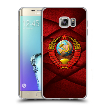 Пластиковый чехол на Samsung Galaxy S6 Edge Plus с принтом Герб СССР Пластиковый чехол на Samsung Galaxy S6 Edge Plus с принтом Герб СССР