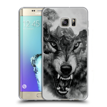 Пластиковый чехол на Samsung Galaxy S6 Edge Plus с принтом Волк Пластиковый чехол на Samsung Galaxy S6 Edge Plus с принтом Волк