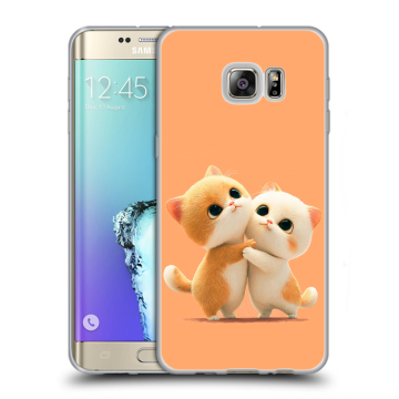 Пластиковый чехол на Samsung Galaxy S6 Edge Plus с принтом Милые котики Пластиковый чехол на Samsung Galaxy S6 Edge Plus с принтом Милые котики