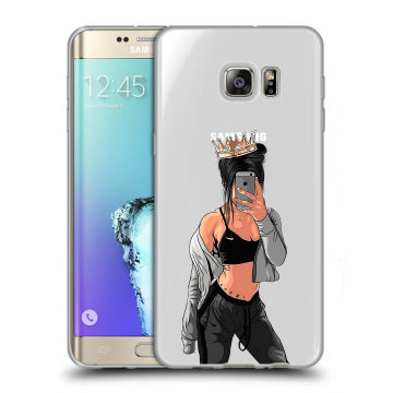 Пластиковый чехол на Samsung Galaxy S6 Edge Plus с принтом Женские принты Пластиковый чехол на Samsung Galaxy S6 Edge Plus с принтом Женские принты