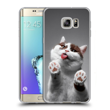 Пластиковый чехол на Samsung Galaxy S6 Edge Plus с принтом Коты Пластиковый чехол на Samsung Galaxy S6 Edge Plus с принтом Коты
