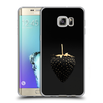 Пластиковый чехол на Samsung Galaxy S6 Edge Plus с принтом Черная клубника Пластиковый чехол на Samsung Galaxy S6 Edge Plus с принтом Черная клубника