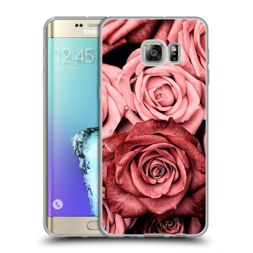 Пластиковый чехол на Samsung Galaxy S6 Edge Plus с принтом Цветы розы Пластиковый чехол на Samsung Galaxy S6 Edge Plus с принтом Цветы розы