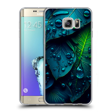 Пластиковый чехол на Samsung Galaxy S6 Edge Plus с принтом Листья Пластиковый чехол на Samsung Galaxy S6 Edge Plus с принтом Листья