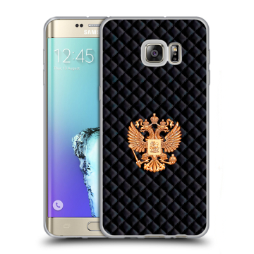 Пластиковый чехол на Samsung Galaxy S6 Edge Plus с принтом Герб России принт Пластиковый чехол на Samsung Galaxy S6 Edge Plus с принтом Герб России принт