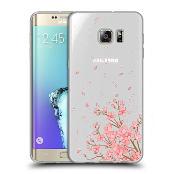 Пластиковый чехол на Samsung Galaxy S6 Edge Plus с принтом Ветка сакуры