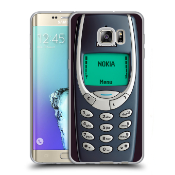 Пластиковый чехол на Samsung Galaxy S6 Edge Plus с принтом Старый телефон