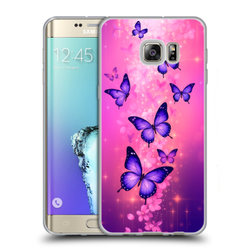 Пластиковый чехол на Samsung Galaxy S6 Edge Plus с принтом Бабочки Пластиковый чехол на Samsung Galaxy S6 Edge Plus с принтом Бабочки