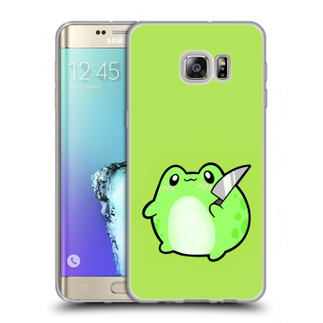 Пластиковый чехол на Samsung Galaxy S6 Edge Plus с принтом Лягушенок