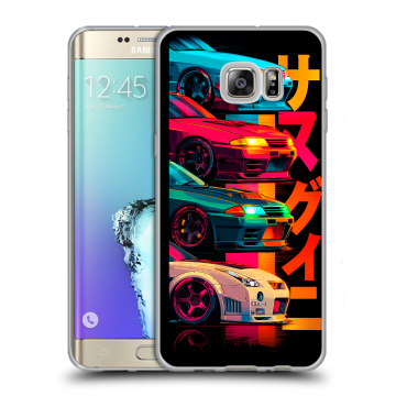 Пластиковый чехол на Samsung Galaxy S6 Edge Plus с принтом Гоночные машины Пластиковый чехол на Samsung Galaxy S6 Edge Plus с принтом Гоночные машины