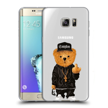 Пластиковый чехол на Samsung Galaxy S6 Edge Plus с принтом Мишка