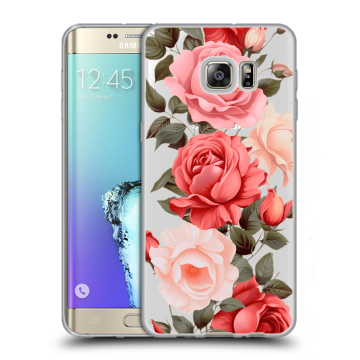 Пластиковый чехол на Samsung Galaxy S6 Edge Plus с принтом Розы