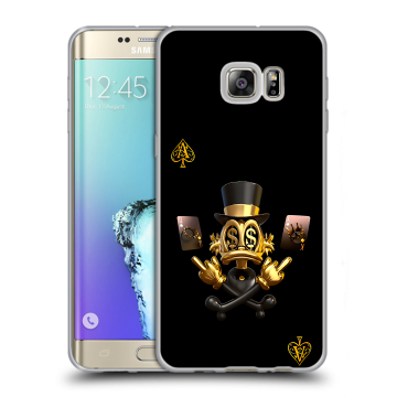 Пластиковый чехол на Samsung Galaxy S6 Edge Plus с принтом Золотой скрудж макдак