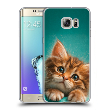 Пластиковый чехол на Samsung Galaxy S6 Edge Plus с принтом котенок Пластиковый чехол на Samsung Galaxy S6 Edge Plus с принтом котенок